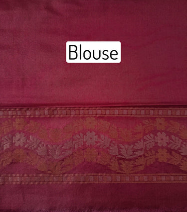Banarasi Katan Pure Silk Saree | Shade of Mauve Pink | Gold & Silver Zari | Handwoven | Ships from California